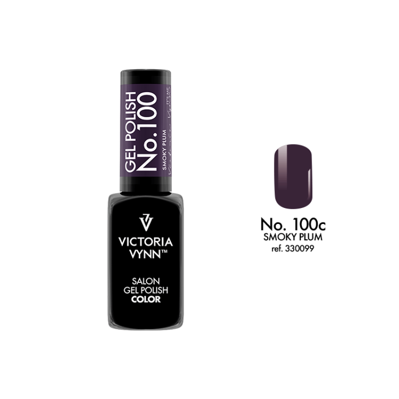 salon gel polish No.100 Smoky Plum (TPO FREE, HEMA FREE, DI-HEMA FREE)
